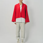 Sofie D'Hoore Wool Cashmere Kimono Capa Cropped Jacket 32 / Lipstick