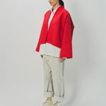 Sofie D'Hoore Wool Cashmere Kimono Capa Cropped Jacket 32 / Lipstick