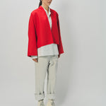 Sofie D'Hoore Wool Cashmere Kimono Capa Cropped Jacket 32 / Lipstick