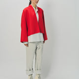 Sofie D'Hoore Wool Cashmere Kimono Capa Cropped Jacket 32 / Lipstick