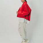 Sofie D'Hoore Wool Cashmere Kimono Capa Cropped Jacket 32 / Lipstick