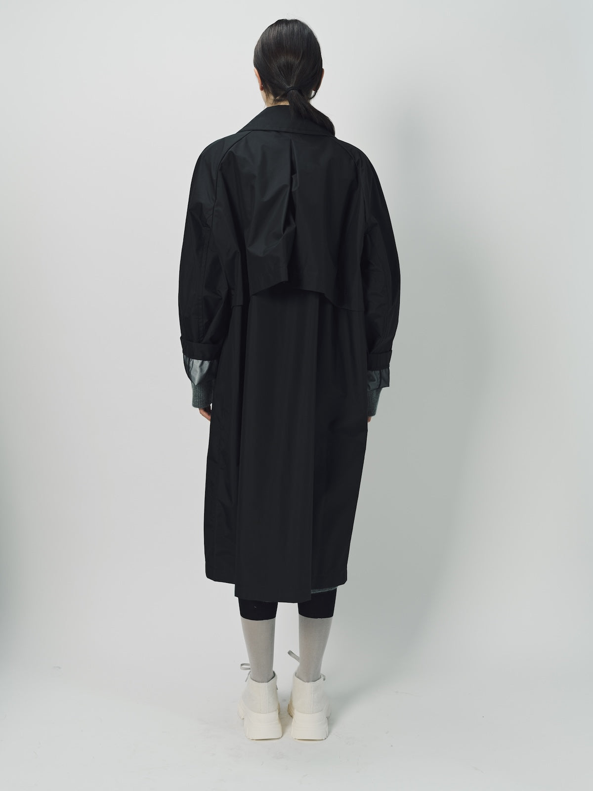 Sofie D'Hoore Woven Nylon Curtis Trench Coat 32 / Black