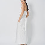 Sofie D'Hoore Duo Strapless Long Dress in Satin 34 / Swan