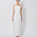 Sofie D'Hoore Duo Strapless Long Dress in Satin 34 / Swan