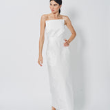 Sofie D'Hoore Duo Strapless Long Dress in Satin 34 / Swan