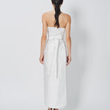 Sofie D'Hoore Duo Strapless Long Dress in Satin 34 / Swan