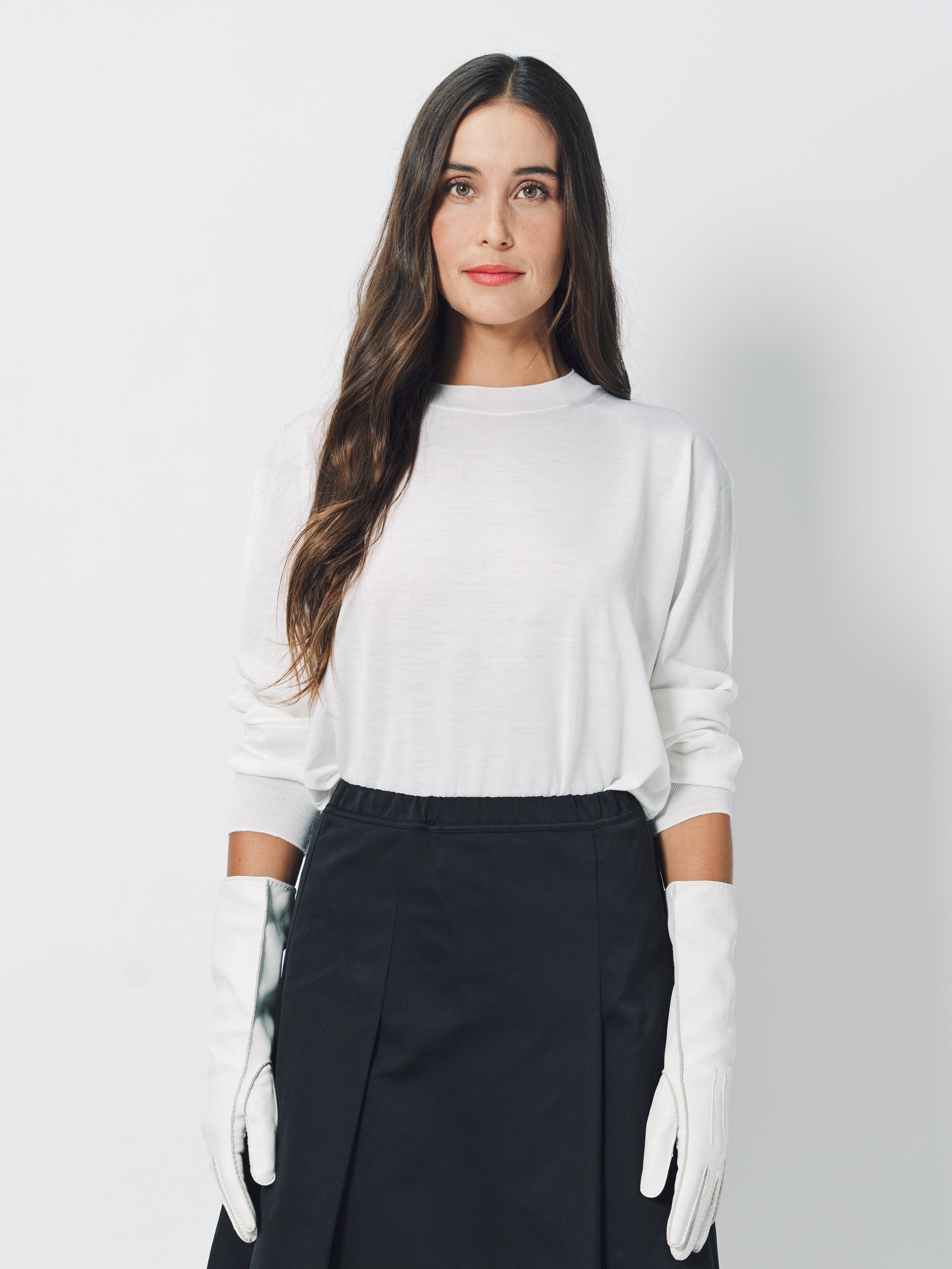 Sofie D'Hoore Wool Muscat LS Crew Neck Pullover S / Off White