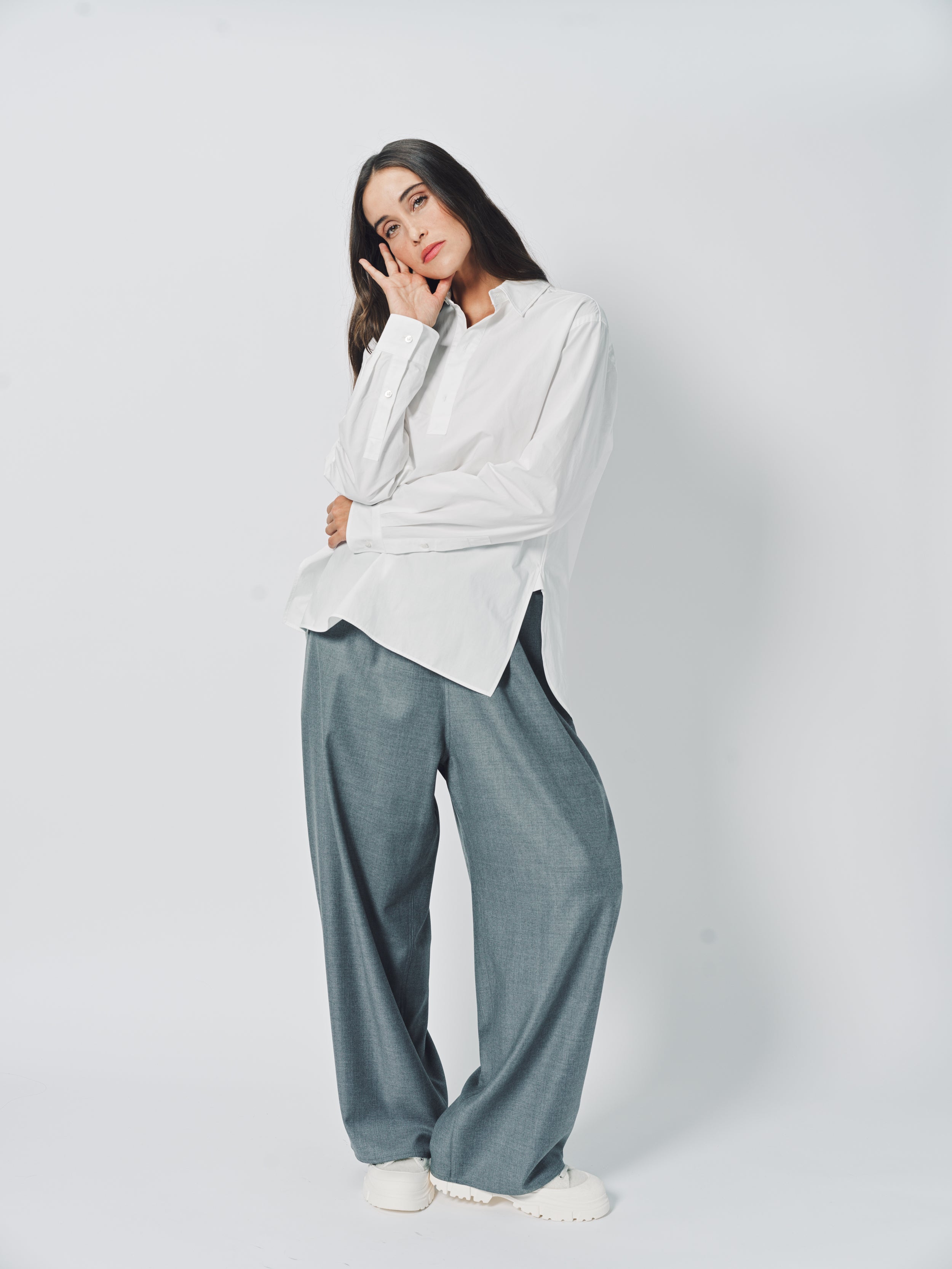 Sofie D'Hoore Superfine Wool Pasch Pant 32 / Mid Grey Melange