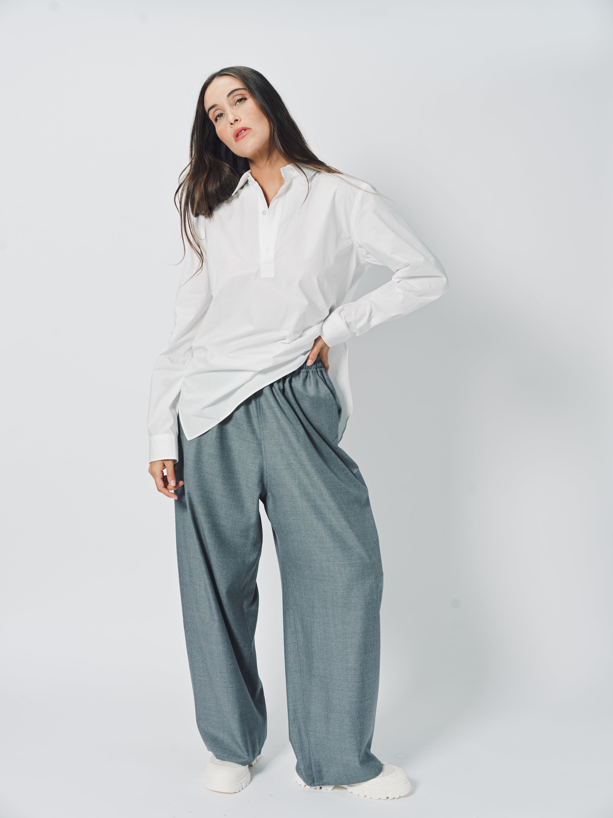 Sofie D'Hoore Superfine Wool Pasch Pant 32 / Mid Grey Melange