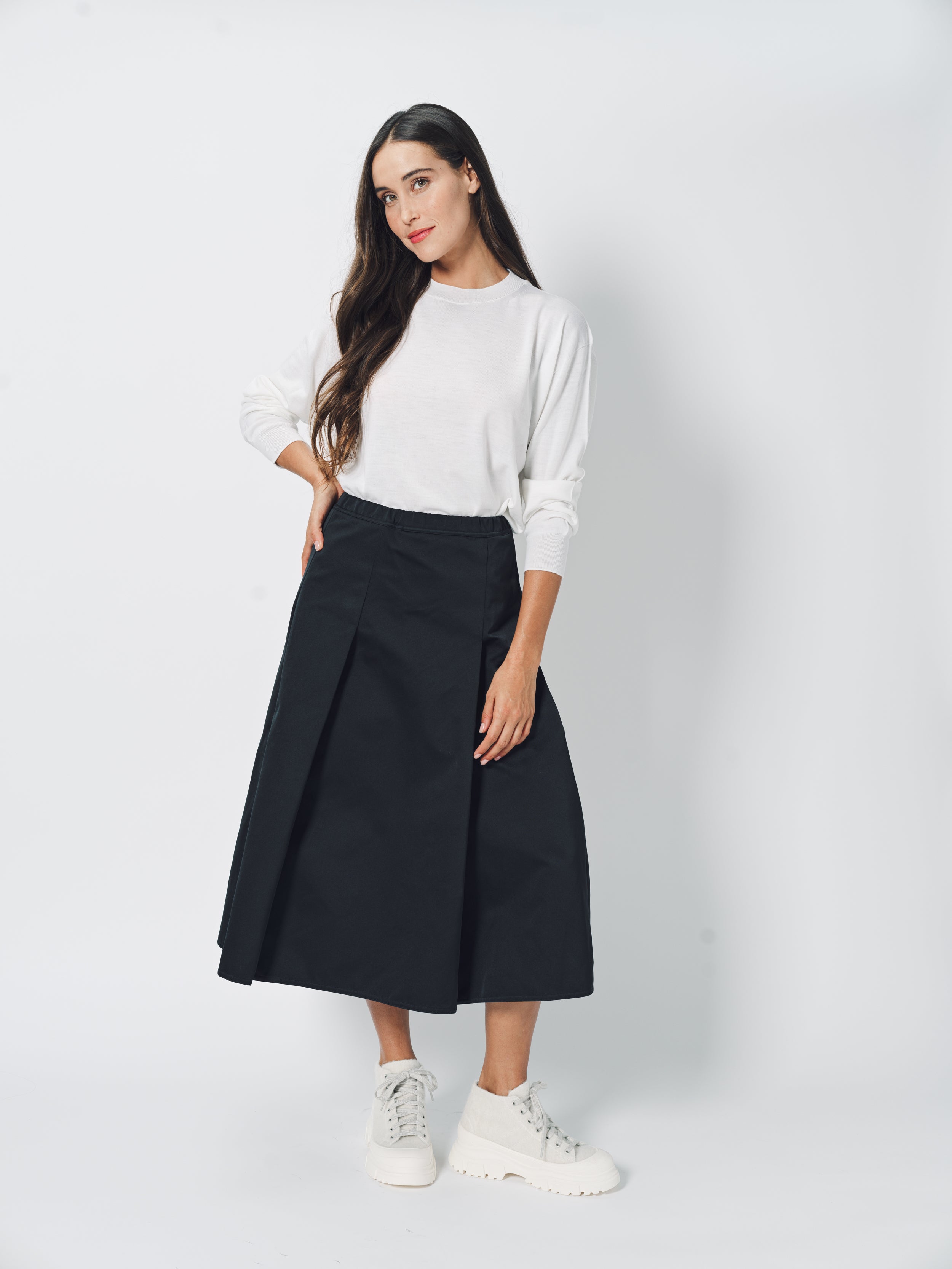 Sofie D'Hoore Sisli Skirt in Satin 32 / Black