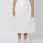 Sofie D'Hoore Stieglitz Wrap Skirt in Satin 32 / Swan