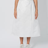 Sofie D'Hoore Stieglitz Wrap Skirt in Satin 32 / Swan