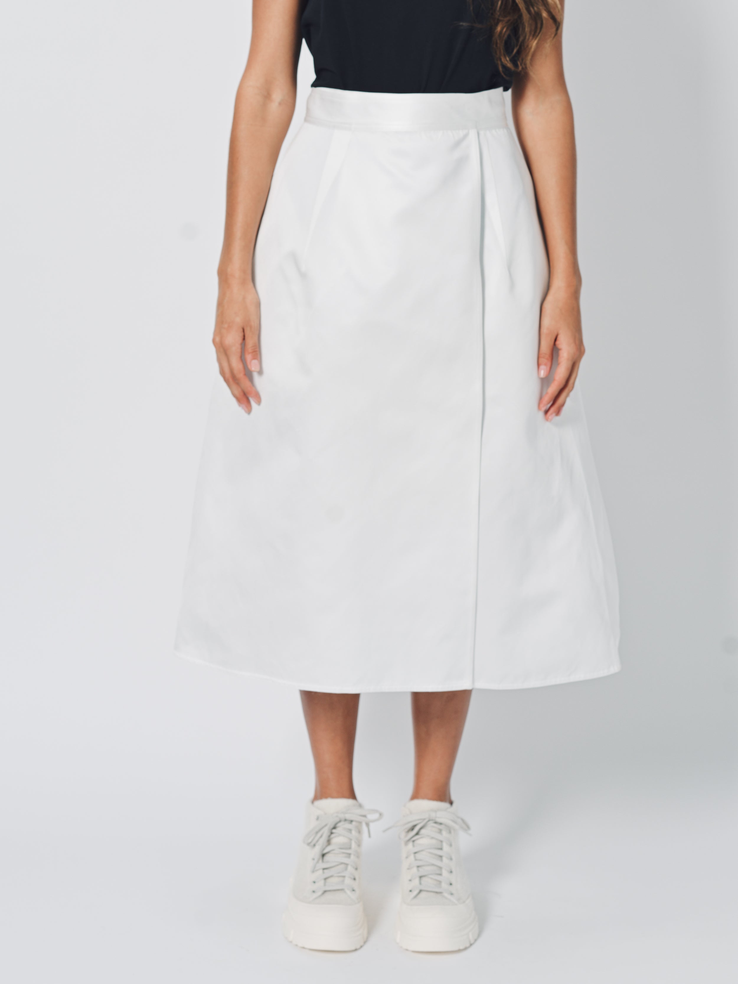 Sofie D'Hoore Stieglitz Wrap Skirt in Satin 32 / Swan