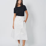 Sofie D'Hoore Stieglitz Wrap Skirt in Satin 32 / Swan