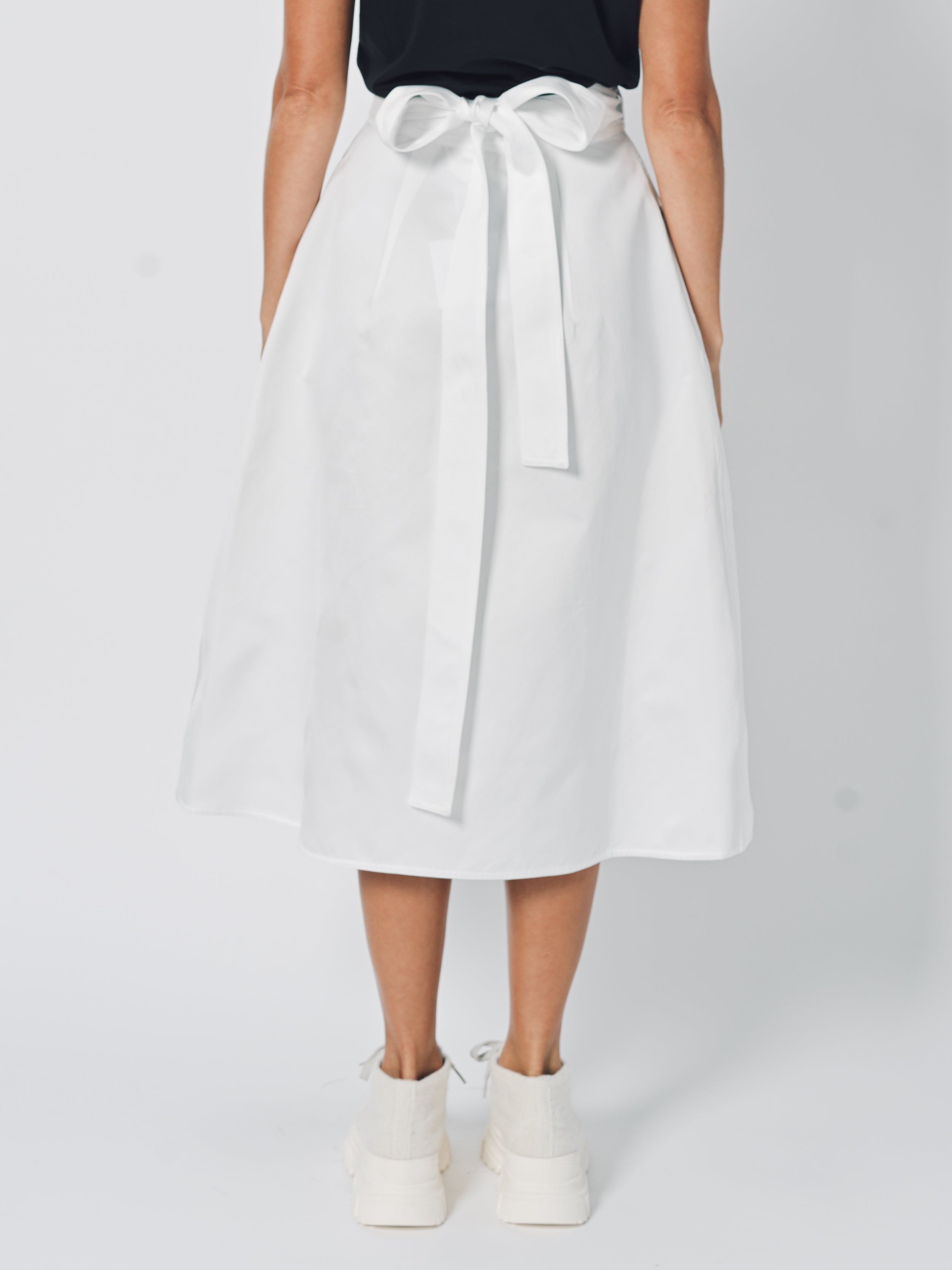 Sofie D'Hoore Stieglitz Wrap Skirt in Satin 32 / Swan