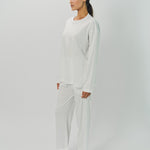 Sofie D'Hoore Cotton Tahoe LS Crew Neck Pajama Set 32 / Off White