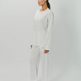 Sofie D'Hoore Cotton Tahoe LS Crew Neck Pajama Set 32 / Off White