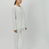 Sofie D'Hoore Cotton Tahoe LS Crew Neck Pajama Set 32 / Off White