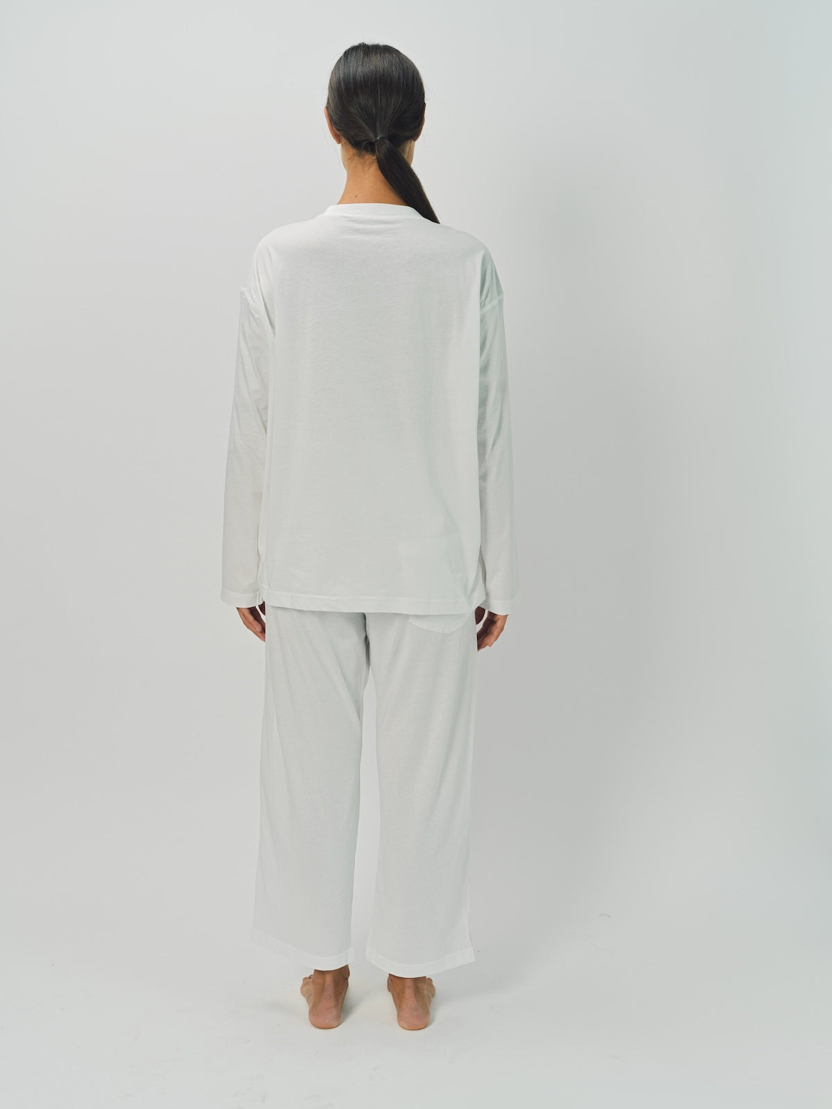 Sofie D'Hoore Cotton Tahoe LS Crew Neck Pajama Set 32 / Off White