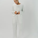 Sofie D'Hoore Cotton Tahoe LS Crew Neck Pajama Set 32 / Off White