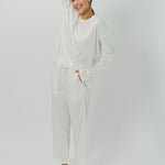 Sofie D'Hoore Cotton Tahoe LS Crew Neck Pajama Set 32 / Off White