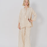 Daniela Gregis Spicchi Collo Lavata Shirt Nocciola / One size