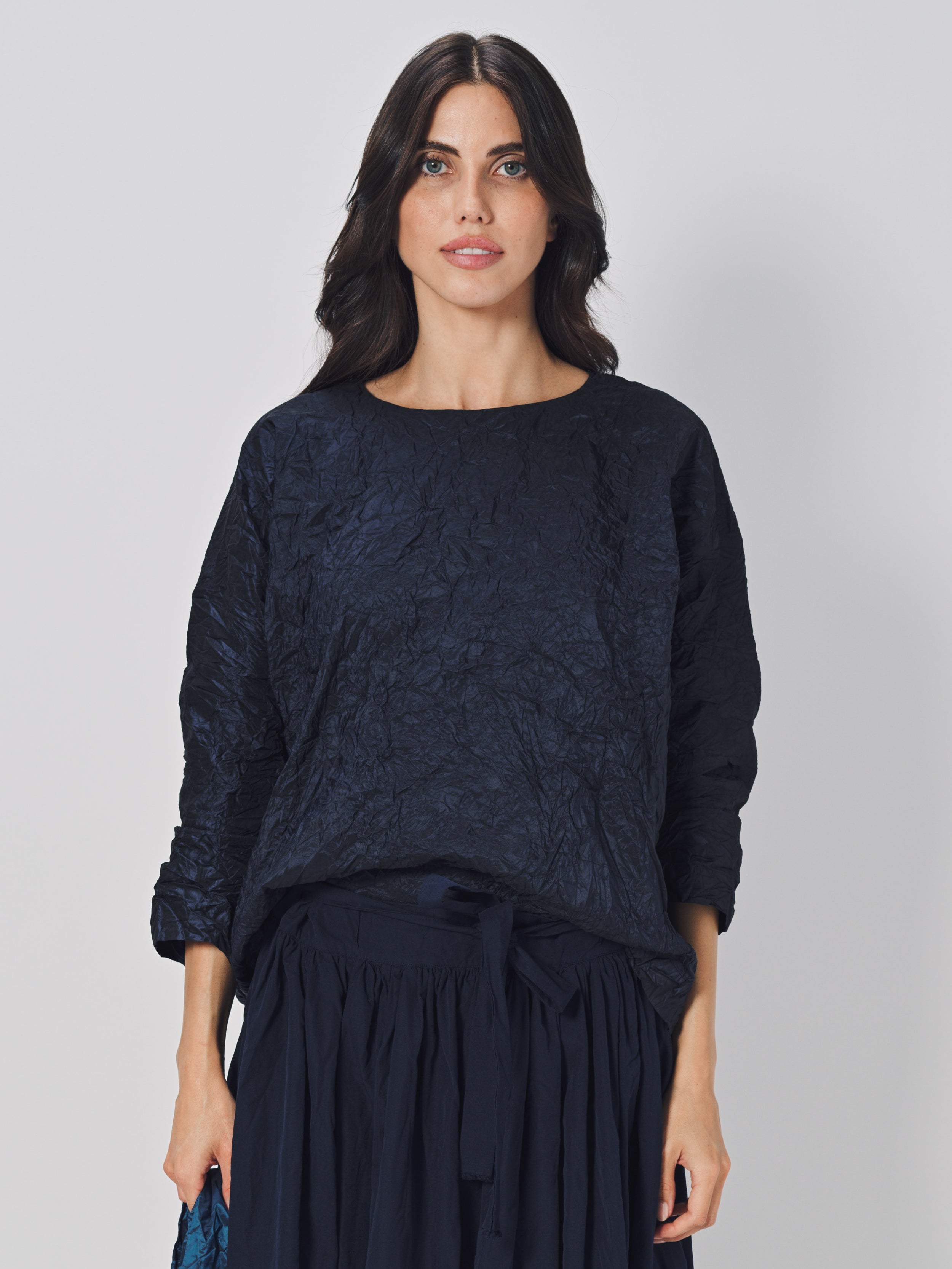 Daniela Gregis Collo Di CM Fondo Shirt Blu Navy / One size