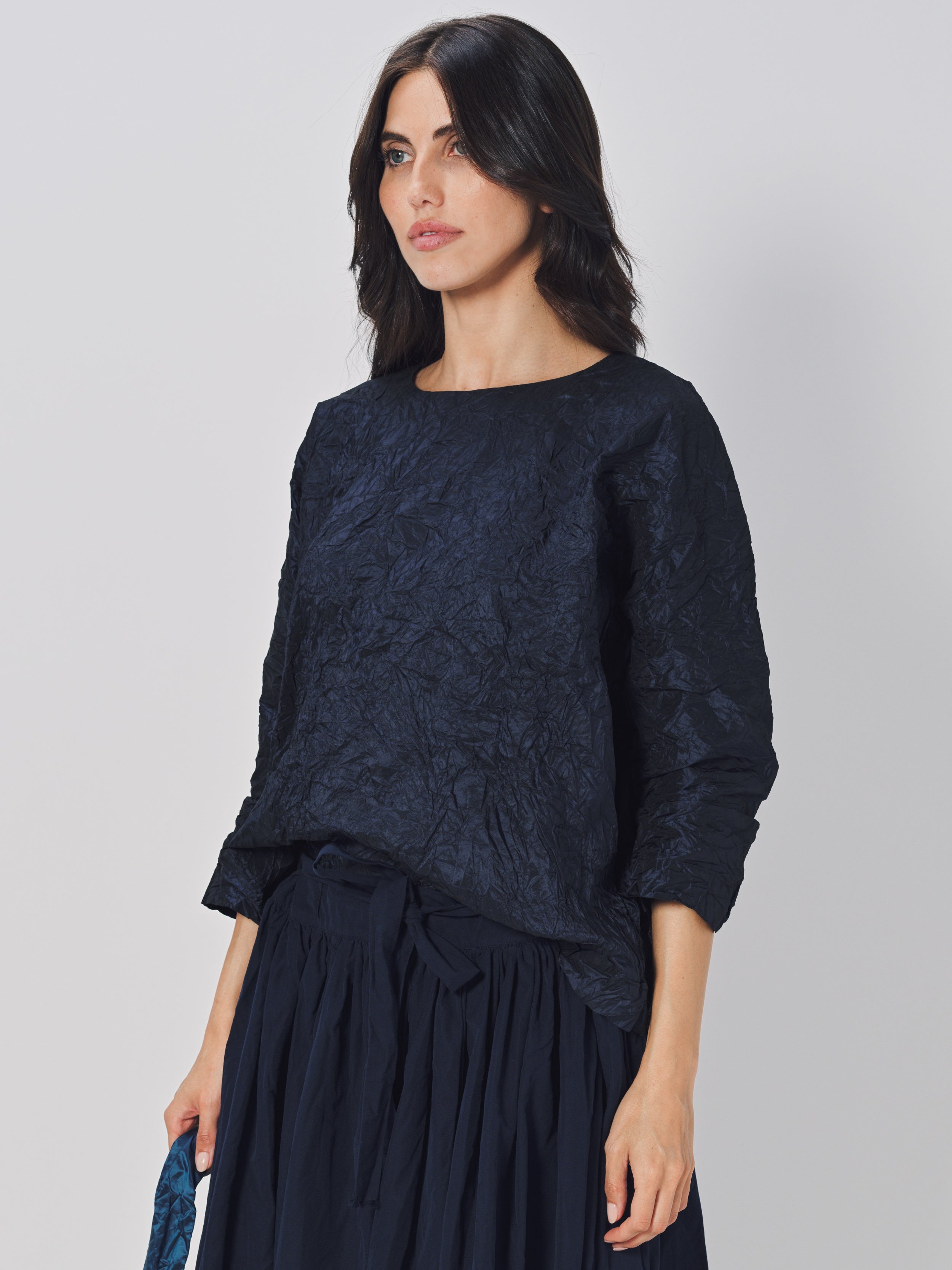 Daniela Gregis Collo Di CM Fondo Shirt Blu Navy / One size