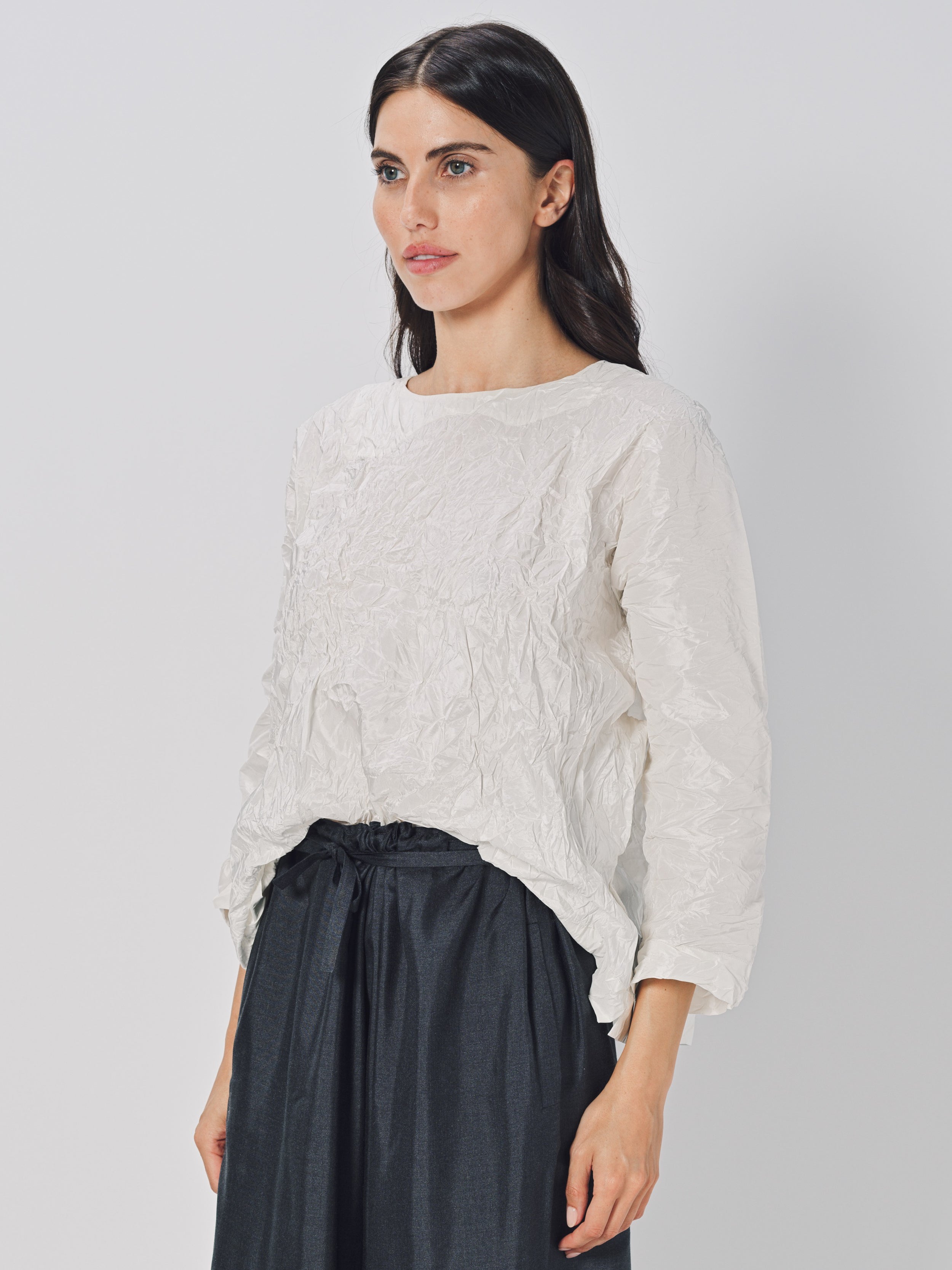 Daniela Gregis Collo Di CM Fondo Shirt Bianco Avorio / One size