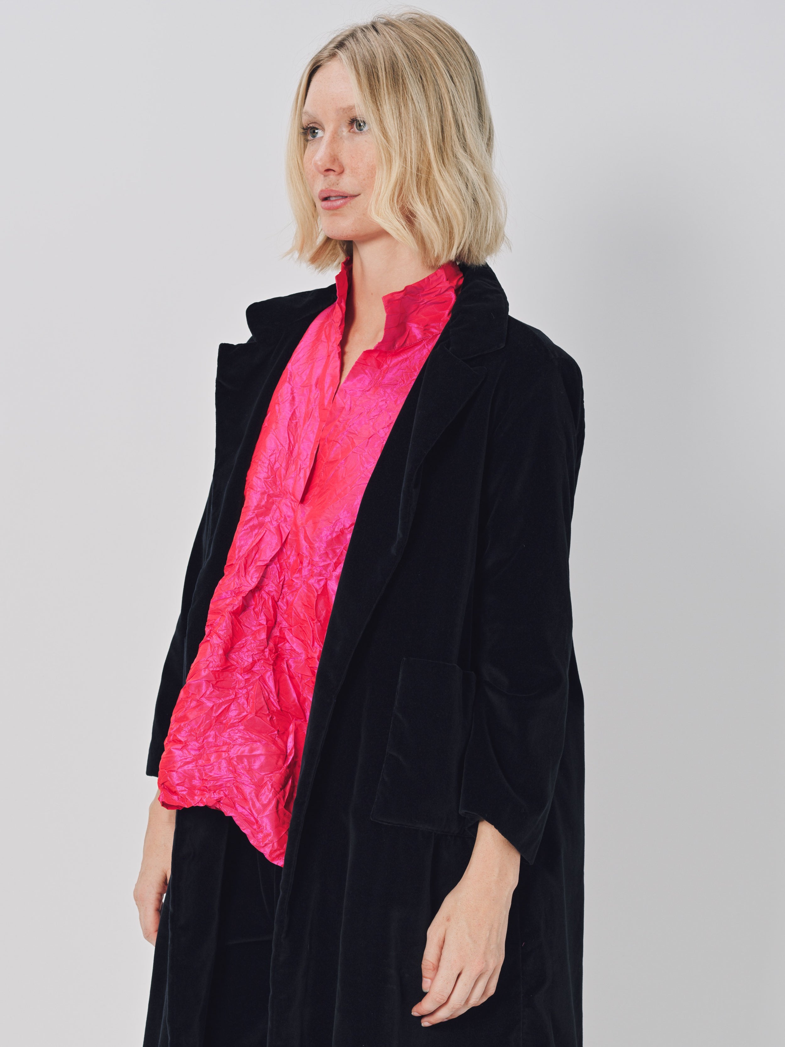 Daniela Gregis Spicchi Colleto Lavata Shirt Fuschia Rosso / One size