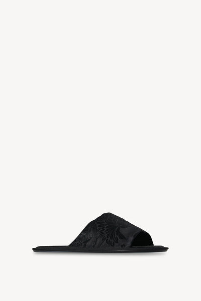 Frances Open Toe Slipper in Silk and Acetate