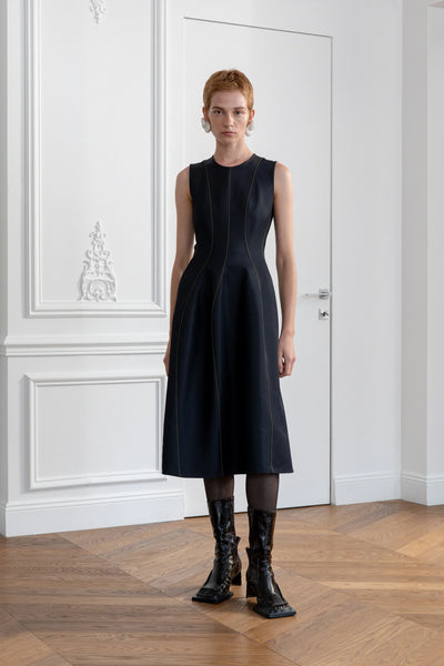 Maison-Rabih-Kayrouz-Technico-cady-short-dress-nacy-amarees