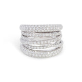 18K White Gold Diamond Scribble Ring