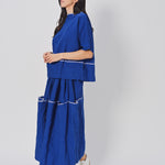 Daniela Gregis Coulisse Meta Lavata Skirt Blu Elettrico / One size