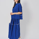Daniela Gregis Coulisse Meta Lavata Skirt Blu Elettrico / One size