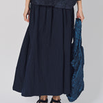 Daniela Gregis Nastro Larga 95 Lavata Skirt Blu Scuro