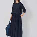 Daniela Gregis Nastro Larga 95 Lavata Skirt Blu Scuro