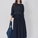 Daniela Gregis Nastro Larga 95 Lavata Skirt Blu Scuro