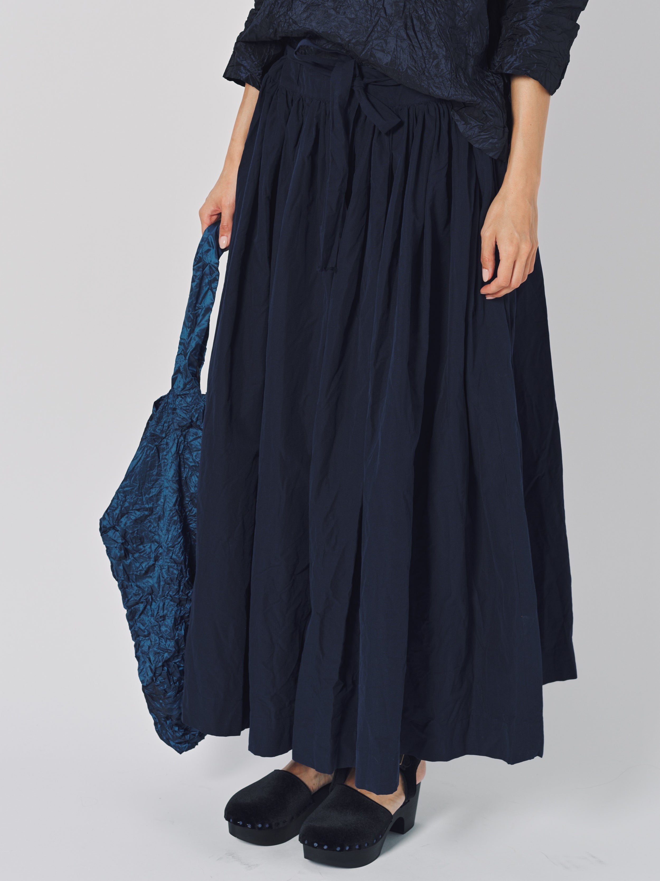 Daniela Gregis Nastro Larga 95 Lavata Skirt Blu Scuro