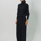 Dusan Silk Wide Leg Pant With Belt