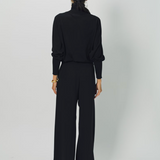 Dusan Silk Wide Leg Pant With Belt