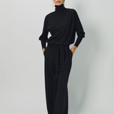 Dusan Silk Wide Leg Pant With Belt