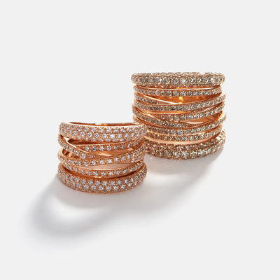 18K Rose Gold Brown Diamond Scribble Ring