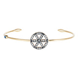 Noor Fares 18K Yellow Gold Seed of Life Torque Bracelet