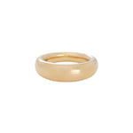18K YG 7MM French Dome Ring on white background, with no model shown.