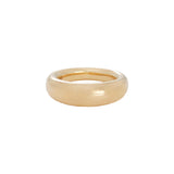 18K YG 7MM French Dome Ring on white background, with no model shown.