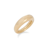 18K YG 7mm French Dome Ring on white background, with no model shown