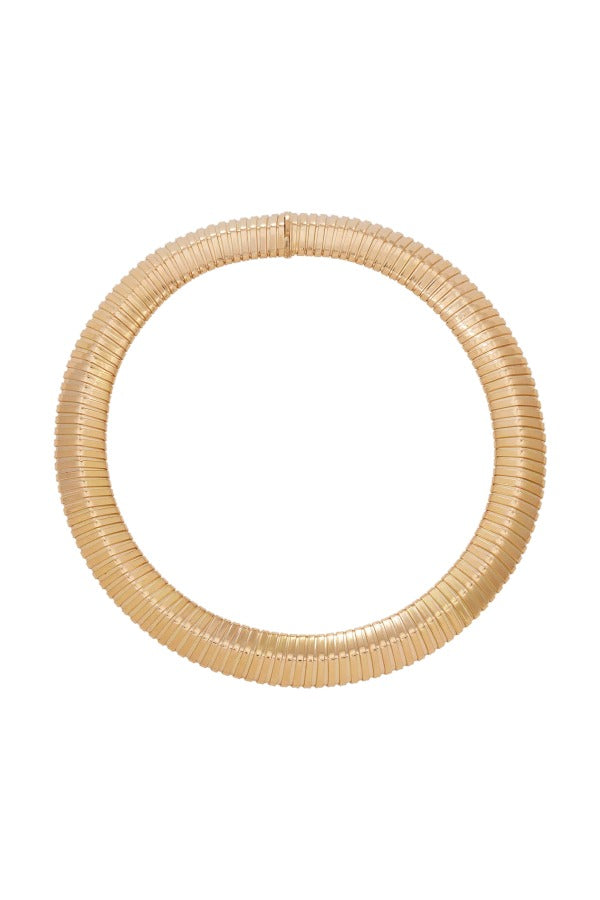Front view of 18k yg collana d-oro necklace on white background, with no model shown.