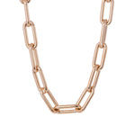 Front view of 18k YG Elliptic Necklace on white background, with no model shown.
