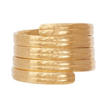 Front view of 18K YG Eve coil bracelet on white background, with no model shown.